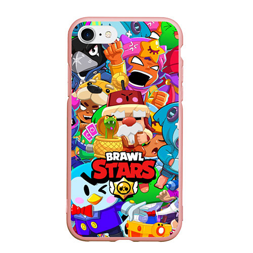 Чехол iPhone 7/8 матовый BRAWL STARS GALE / 3D-Светло-розовый – фото 1