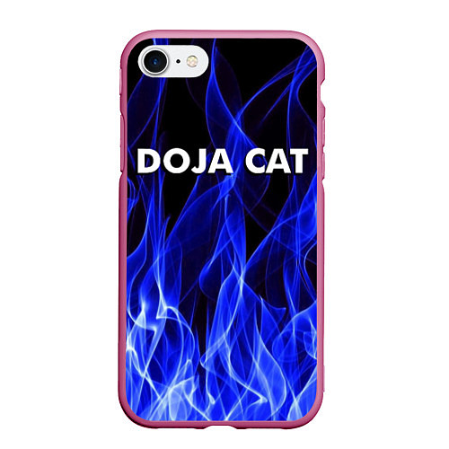 Чехол iPhone 7/8 матовый DOJA CAT / 3D-Малиновый – фото 1