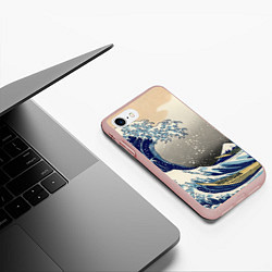 Чехол iPhone 7/8 матовый ЯПОНСКАЯ КАРТИНА, цвет: 3D-светло-розовый — фото 2