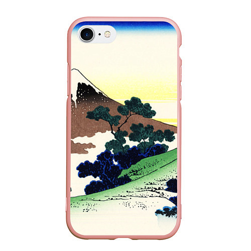 Чехол iPhone 7/8 матовый ЯПОНИЯ / 3D-Светло-розовый – фото 1