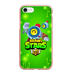 Чехол iPhone 7/8 матовый BRAWL STARS NANI, цвет: 3D-светло-розовый