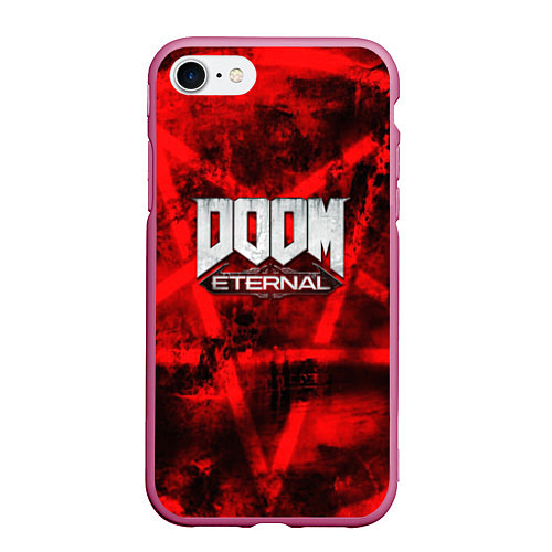 Чехол iPhone 7/8 матовый Doom Eternal / 3D-Малиновый – фото 1