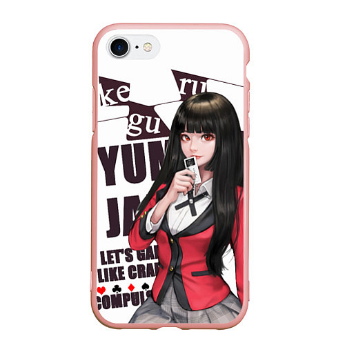 Чехол iPhone 7/8 матовый Kakegurui / 3D-Светло-розовый – фото 1