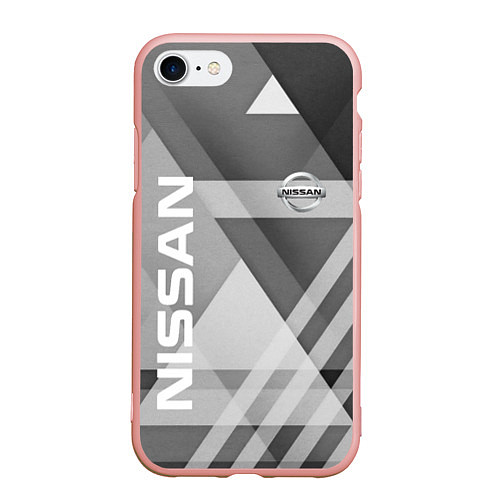 Чехол iPhone 7/8 матовый NISSAN / 3D-Светло-розовый – фото 1