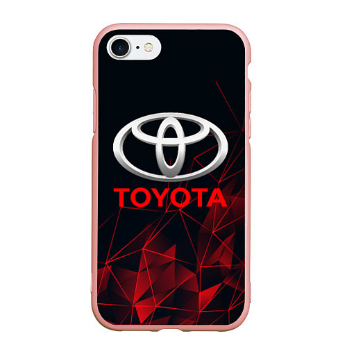 Чехол iPhone 7/8 матовый TOYOTA / 3D-Светло-розовый – фото 1