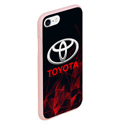 Чехол iPhone 7/8 матовый TOYOTA, цвет: 3D-светло-розовый — фото 2