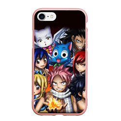 Чехол iPhone 7/8 матовый FAIRY TAIL ХВОСТ ФЕИ, цвет: 3D-светло-розовый