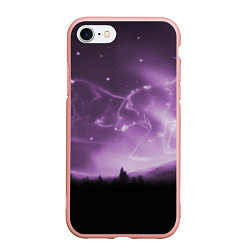 Чехол iPhone 7/8 матовый ВОЛКИ СОЗВЕЗДИЯ D, цвет: 3D-светло-розовый
