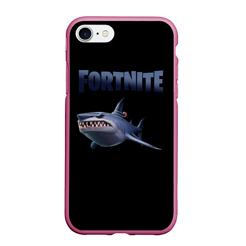 Чехол iPhone 7/8 матовый Loot Shark Fortnite / 3D-Малиновый – фото 1
