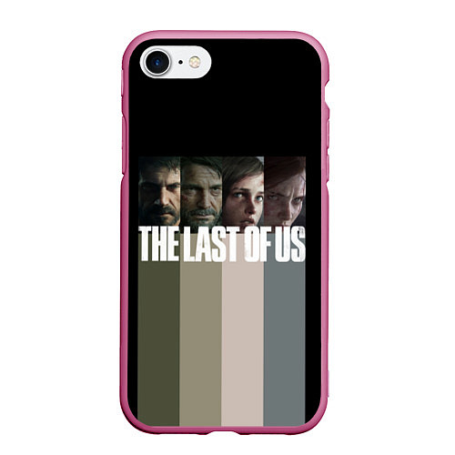 Чехол iPhone 7/8 матовый The last of us / 3D-Малиновый – фото 1