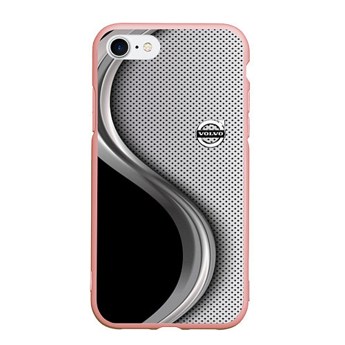 Чехол iPhone 7/8 матовый VOLVO / 3D-Светло-розовый – фото 1