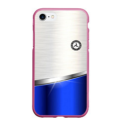 Чехол iPhone 7/8 матовый MERCEDES-BENZ, цвет: 3D-малиновый