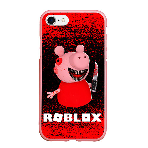 Чехол iPhone 7/8 матовый Roblox Piggy / 3D-Баблгам – фото 1