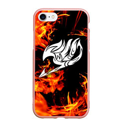 Чехол iPhone 7/8 матовый FAIRY TAIL ХВОСТ ФЕИ, цвет: 3D-светло-розовый