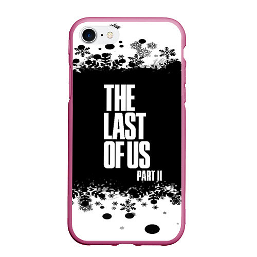 Чехол iPhone 7/8 матовый ОДНИ ИЗ НАС l THE LAST OF US 2 / 3D-Малиновый – фото 1