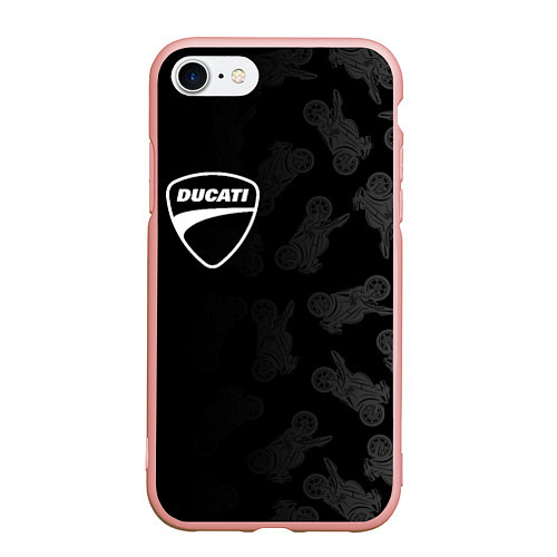 Чехол iPhone 7/8 матовый DUCATI 1 / 3D-Светло-розовый – фото 1