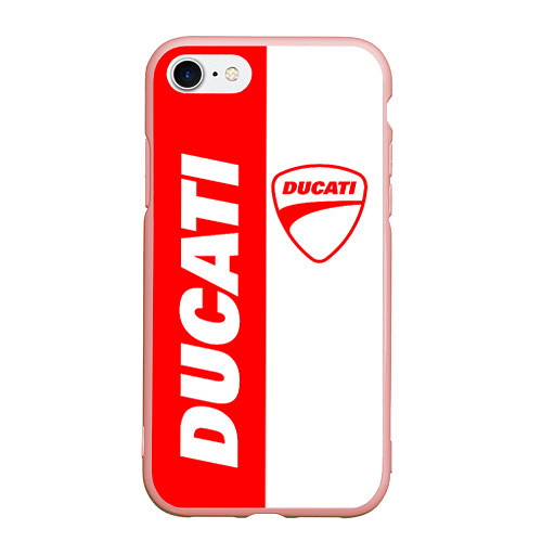 Чехол iPhone 7/8 матовый DUCATI 4 / 3D-Светло-розовый – фото 1