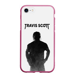 Чехол iPhone 7/8 матовый TRAVIS SCOTT, цвет: 3D-малиновый