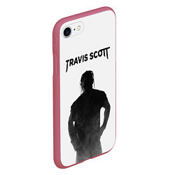 Чехол iPhone 7/8 матовый TRAVIS SCOTT, цвет: 3D-малиновый — фото 2