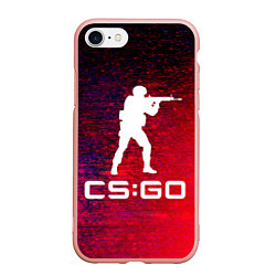 Чехол iPhone 7/8 матовый CS GO КС ГО, цвет: 3D-светло-розовый