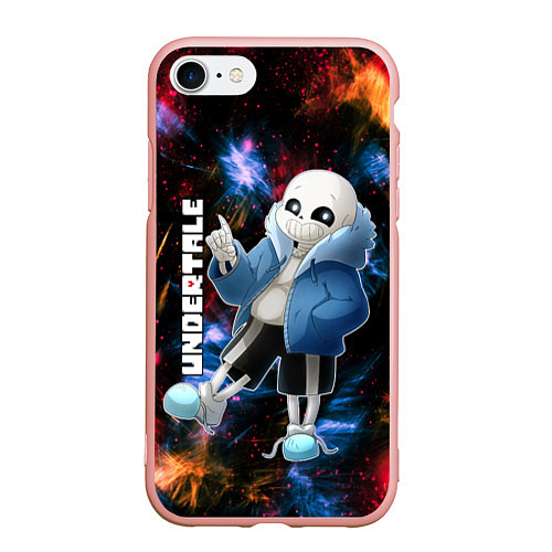 Чехол iPhone 7/8 матовый UNDERTALE АНДЕРТЕЙЛ / 3D-Светло-розовый – фото 1