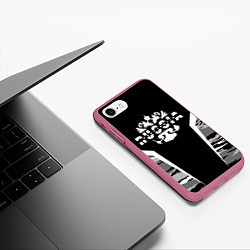 Чехол iPhone 7/8 матовый Константин - камуфляж, цвет: 3D-малиновый — фото 2
