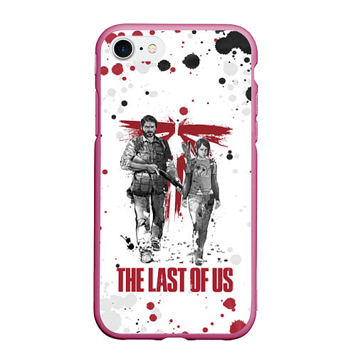 Чехол iPhone 7/8 матовый The Last of Us / 3D-Малиновый – фото 1