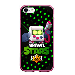 Чехол iPhone 7/8 матовый Virus 8 bit brawl stars 8 бит, цвет: 3D-малиновый