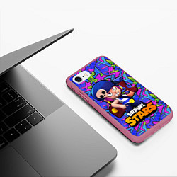 Чехол iPhone 7/8 матовый Penny brawl stars Пенни, цвет: 3D-малиновый — фото 2
