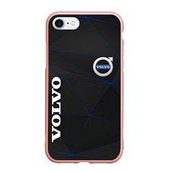 Чехол iPhone 7/8 матовый VOLVO, цвет: 3D-светло-розовый