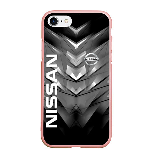 Чехол iPhone 7/8 матовый NISSAN / 3D-Светло-розовый – фото 1