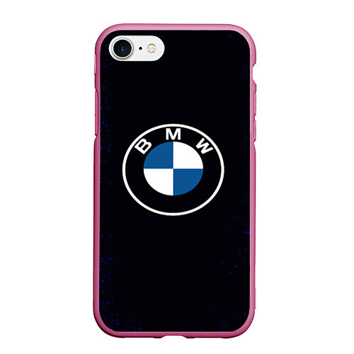 Чехол iPhone 7/8 матовый BMW / 3D-Малиновый – фото 1