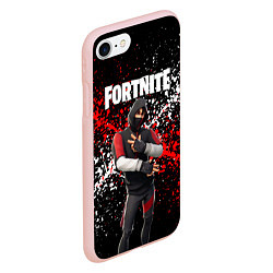 Чехол iPhone 7/8 матовый Fortnite Ikonik, цвет: 3D-светло-розовый — фото 2