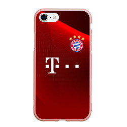 Чехол iPhone 7/8 матовый BAYERN MUNCHEN, цвет: 3D-светло-розовый