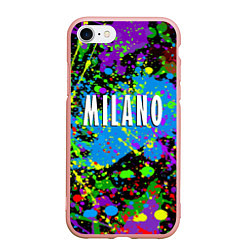 Чехол iPhone 7/8 матовый Milano - abstraction - Italy, цвет: 3D-светло-розовый