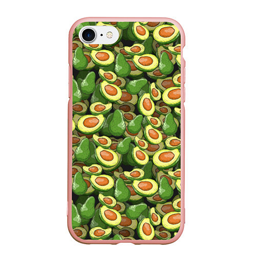 Чехол iPhone 7/8 матовый Avocado / 3D-Светло-розовый – фото 1