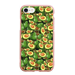Чехол iPhone 7/8 матовый Avocado, цвет: 3D-светло-розовый