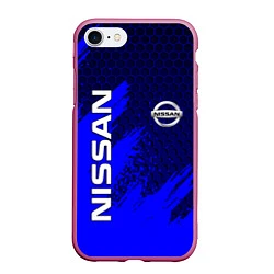 Чехол iPhone 7/8 матовый NISSAN, цвет: 3D-малиновый