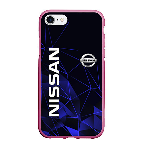 Чехол iPhone 7/8 матовый NISSAN / 3D-Малиновый – фото 1