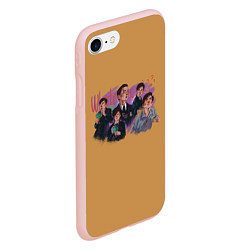 Чехол iPhone 7/8 матовый The umbrella academy, цвет: 3D-светло-розовый — фото 2