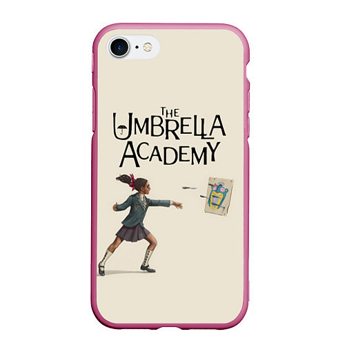 Чехол iPhone 7/8 матовый The umbrella academy / 3D-Малиновый – фото 1