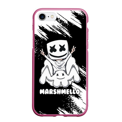 Чехол iPhone 7/8 матовый MARSHMELLO / 3D-Малиновый – фото 1