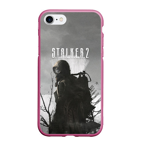 Чехол iPhone 7/8 матовый STALKER 2 / 3D-Малиновый – фото 1