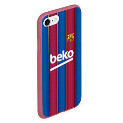 Чехол iPhone 7/8 матовый FC Barcelona 2021, цвет: 3D-малиновый — фото 2