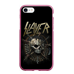 Чехол iPhone 7/8 матовый Slayer, цвет: 3D-малиновый