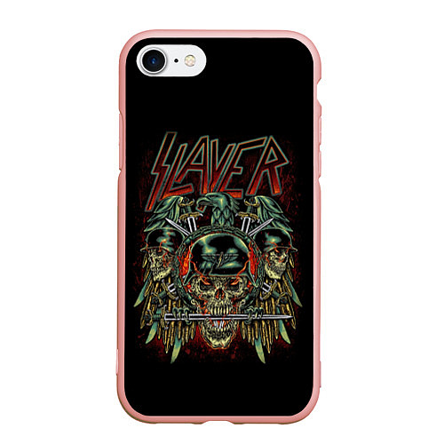 Чехол iPhone 7/8 матовый Slayer / 3D-Светло-розовый – фото 1