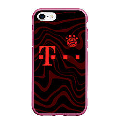 Чехол iPhone 7/8 матовый FC Bayern Munchen 2021, цвет: 3D-малиновый