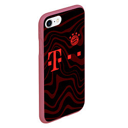 Чехол iPhone 7/8 матовый FC Bayern Munchen 2021, цвет: 3D-малиновый — фото 2