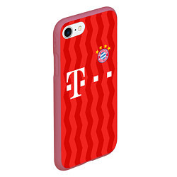 Чехол iPhone 7/8 матовый FC Bayern Munchen униформа, цвет: 3D-малиновый — фото 2