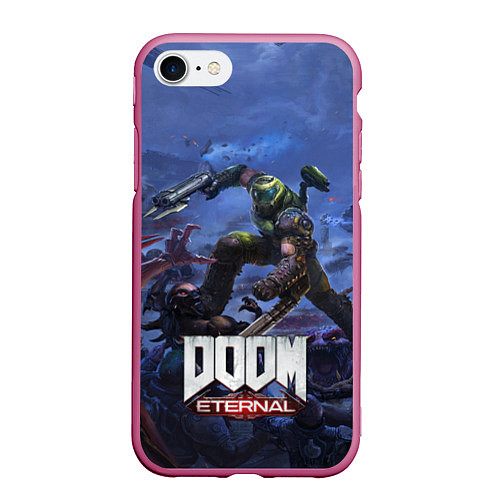 Чехол iPhone 7/8 матовый Doom Eternal The Ancient Gods / 3D-Малиновый – фото 1